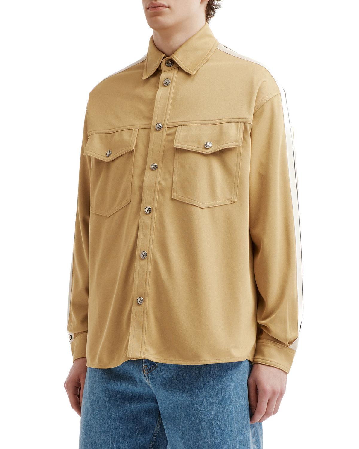 Side stripe overshirt