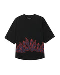 Flame print tee