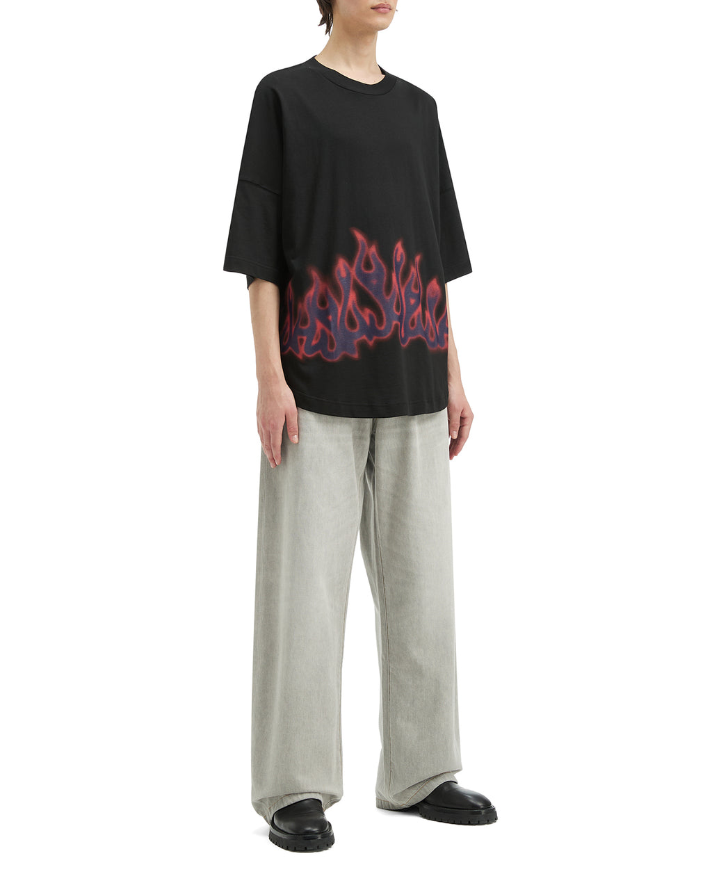 Flame print tee