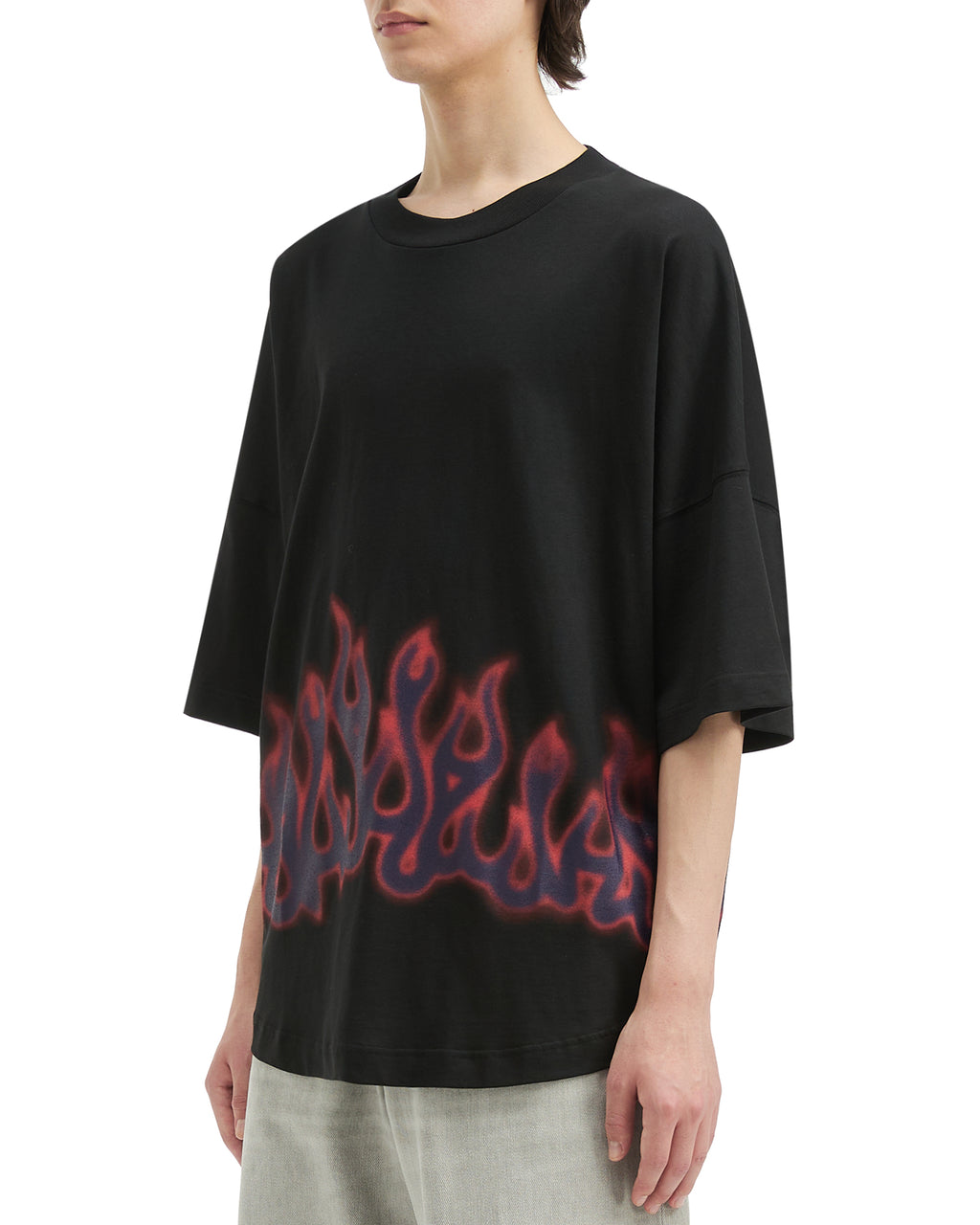 Flame print tee