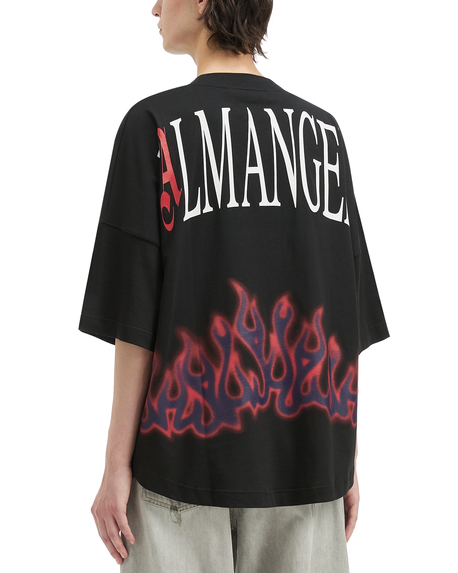 Flame print tee