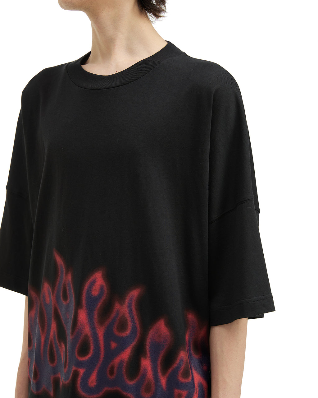 Flame print tee