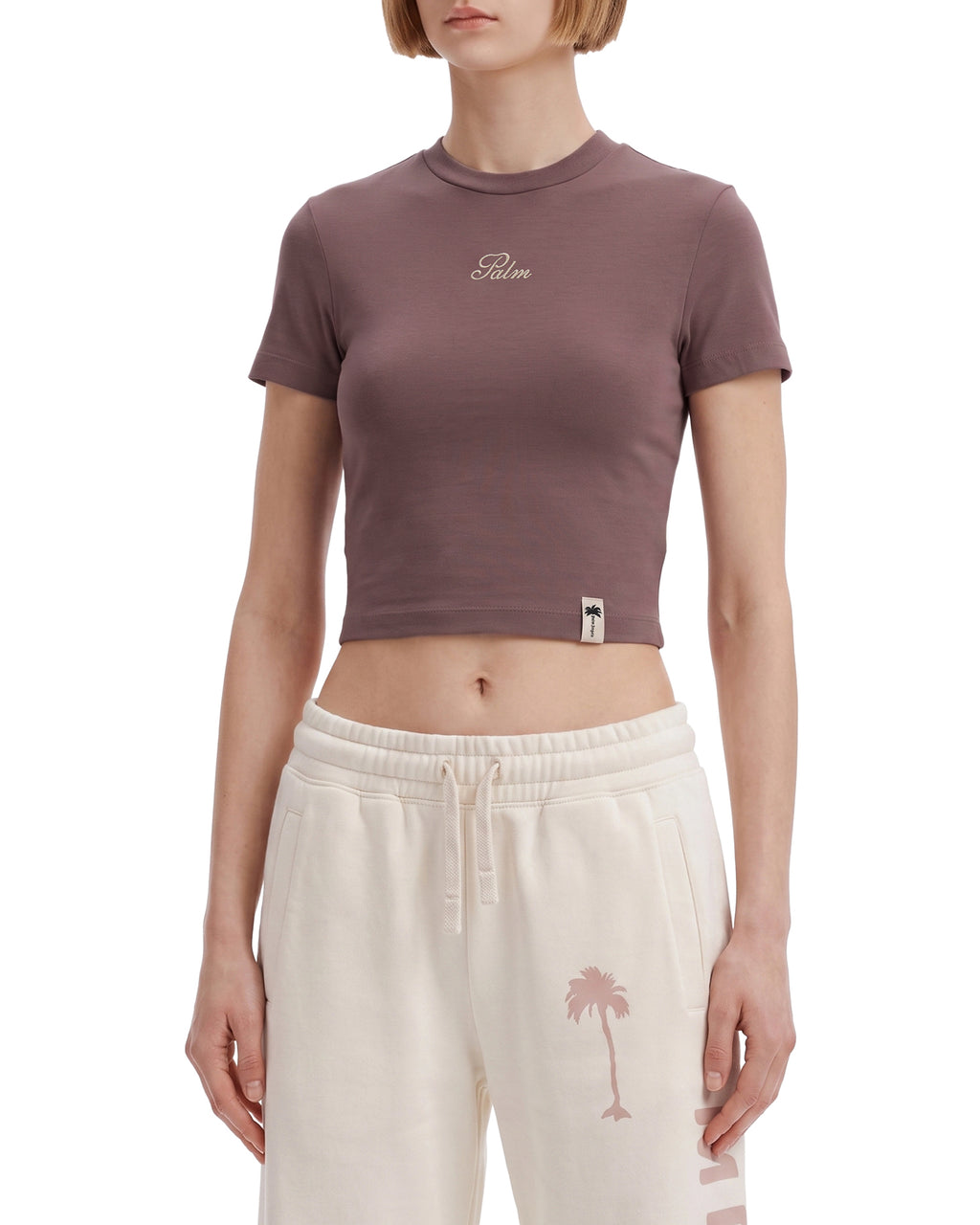Cropped logo tee