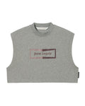 Sleeveless crop tee