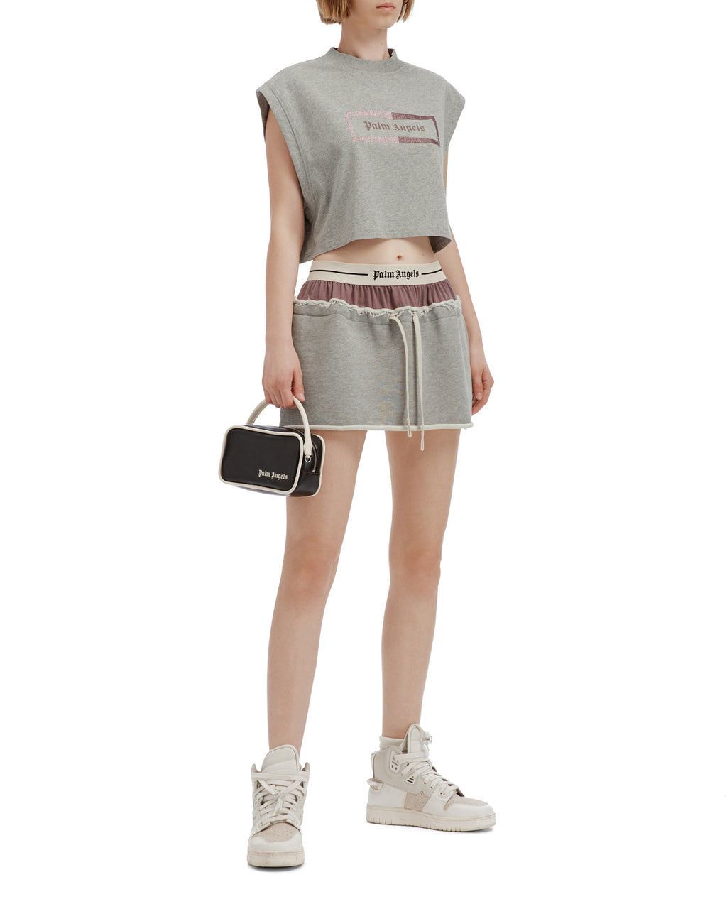 Sleeveless crop tee