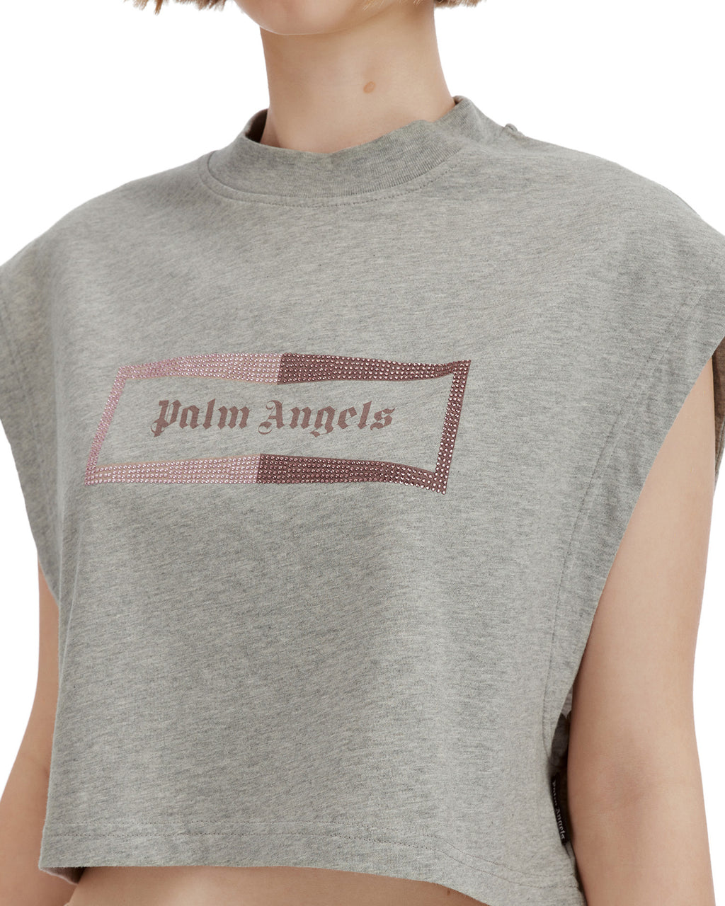 Sleeveless crop tee