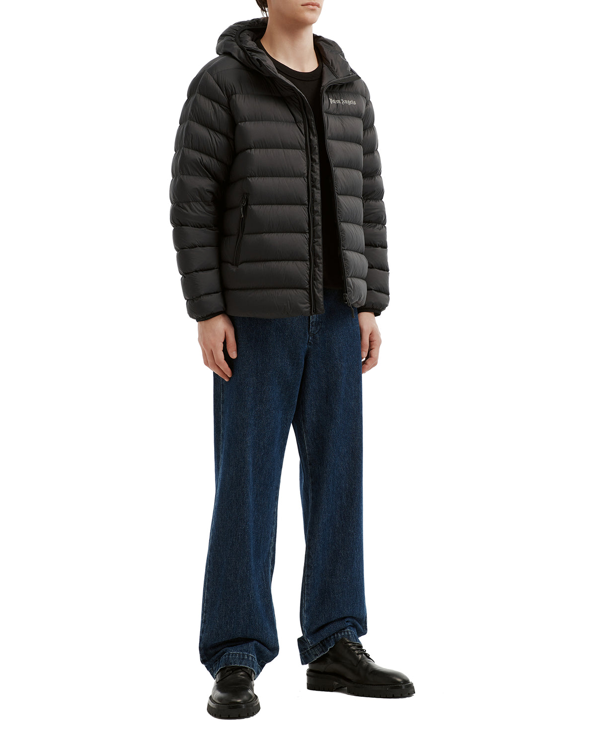 Hooded down jacket