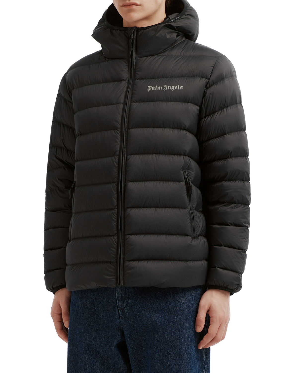 Hooded down jacket