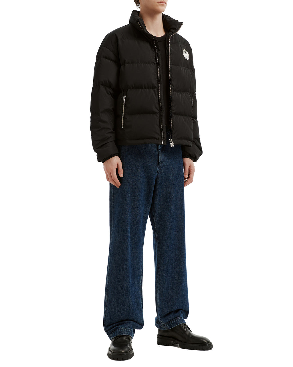 Quilted down jacket