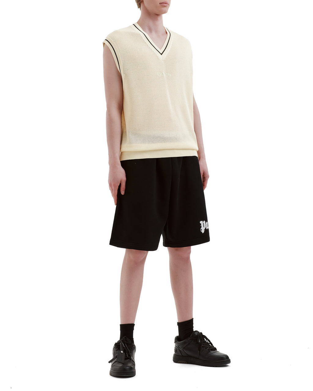 V-neck knit vest