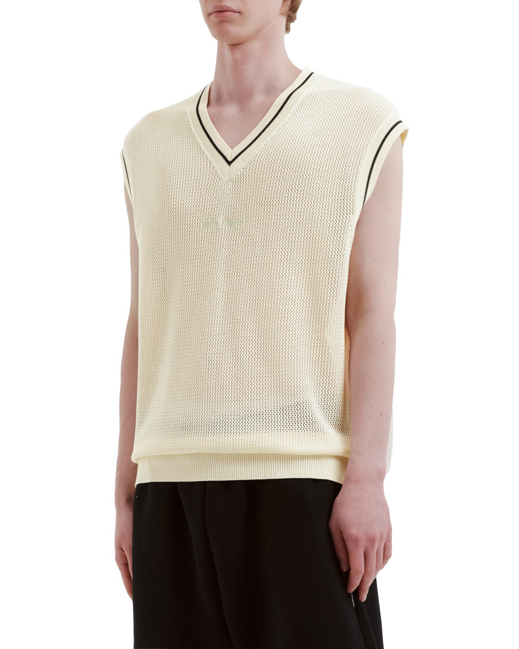 V-neck knit vest