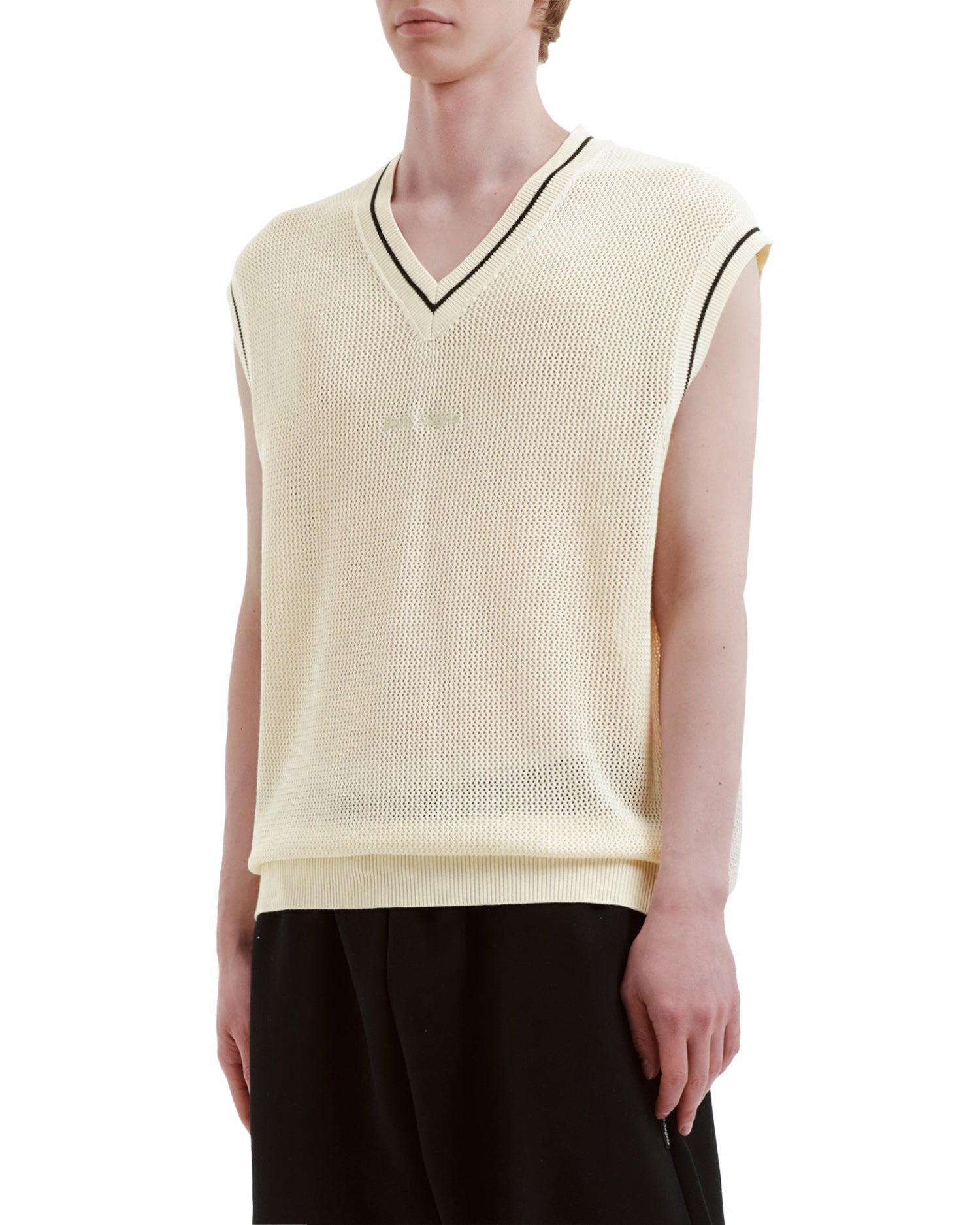 V-neck knit vest