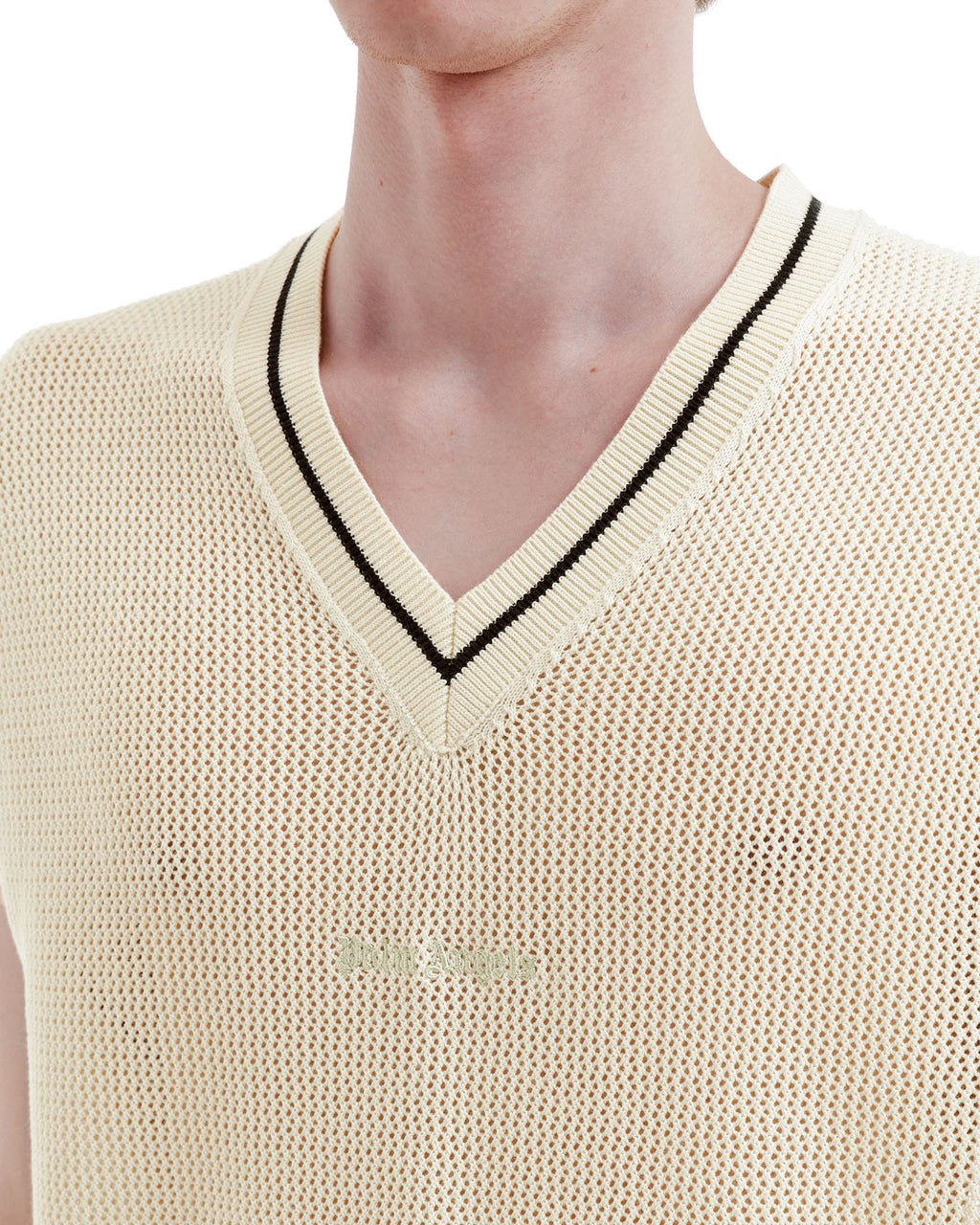 V-neck knit vest