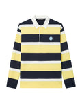 Striped long sleeve polo tee