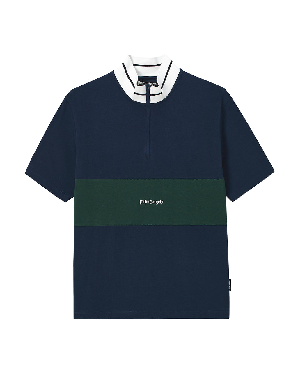 Half-zip striped tee