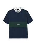 Half-zip striped tee