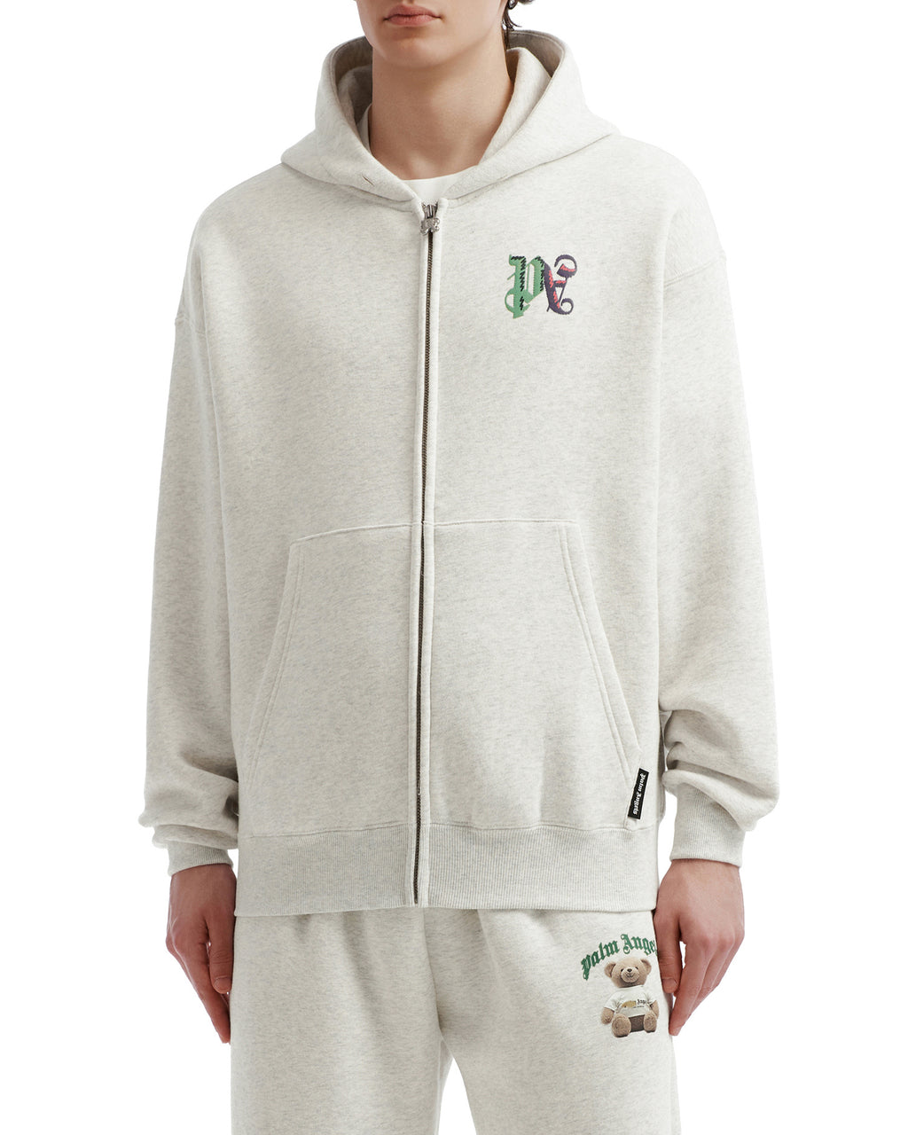 Zip-up logo hoodie