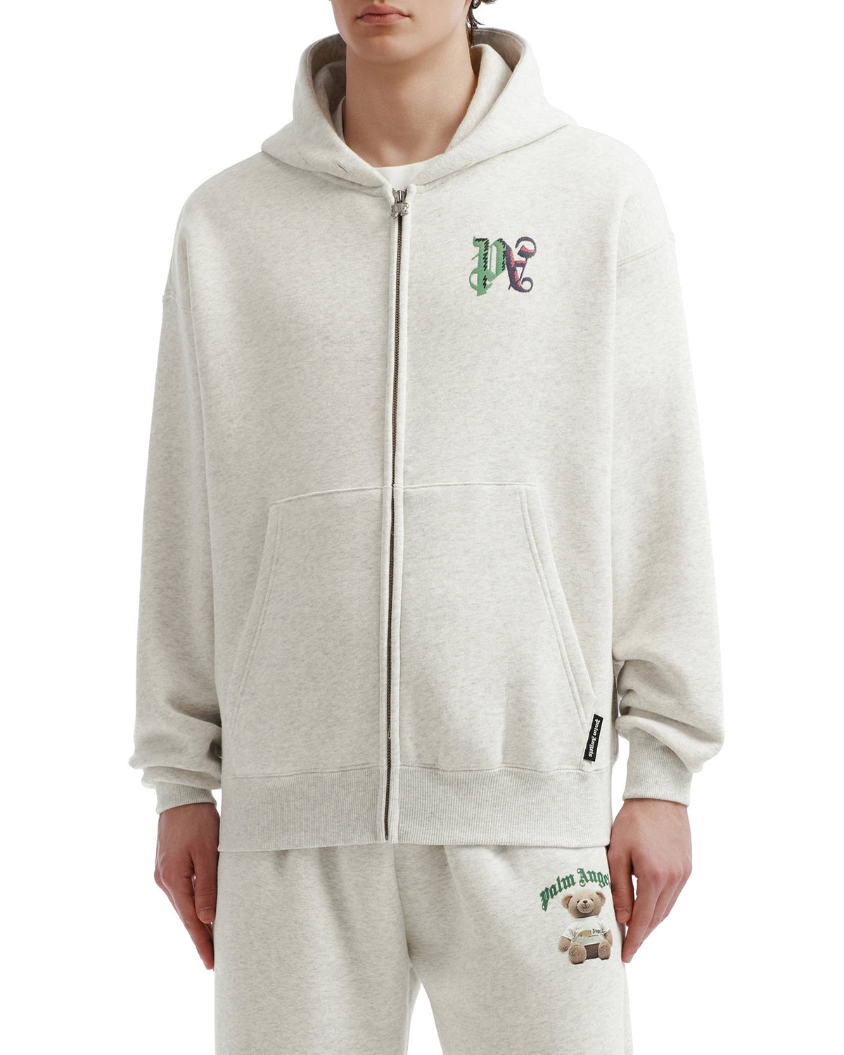 Zip-up logo hoodie
