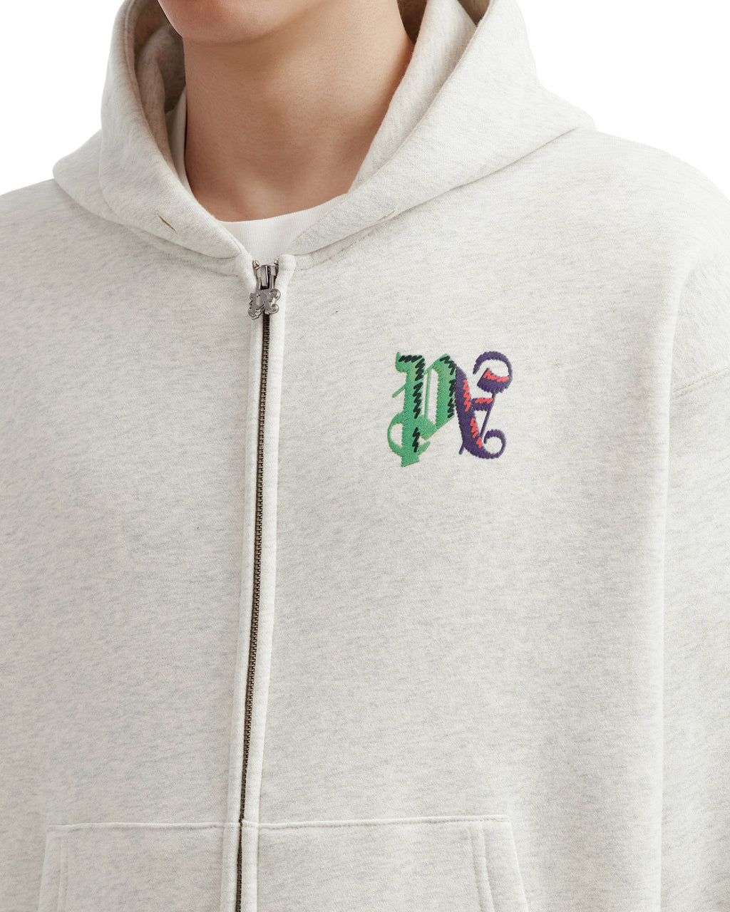 Zip-up logo hoodie