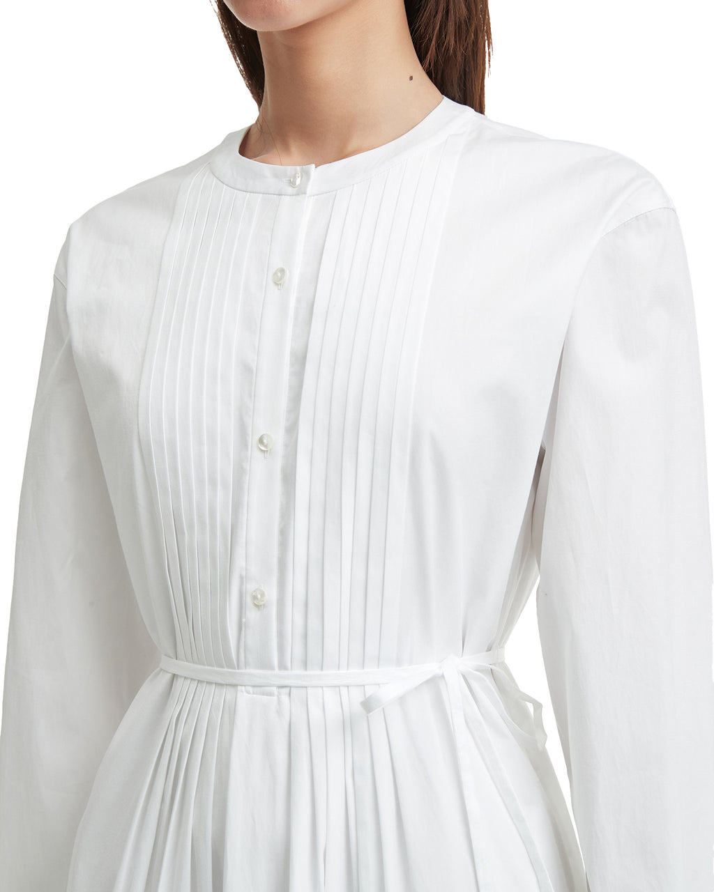 Pleated shirt dress