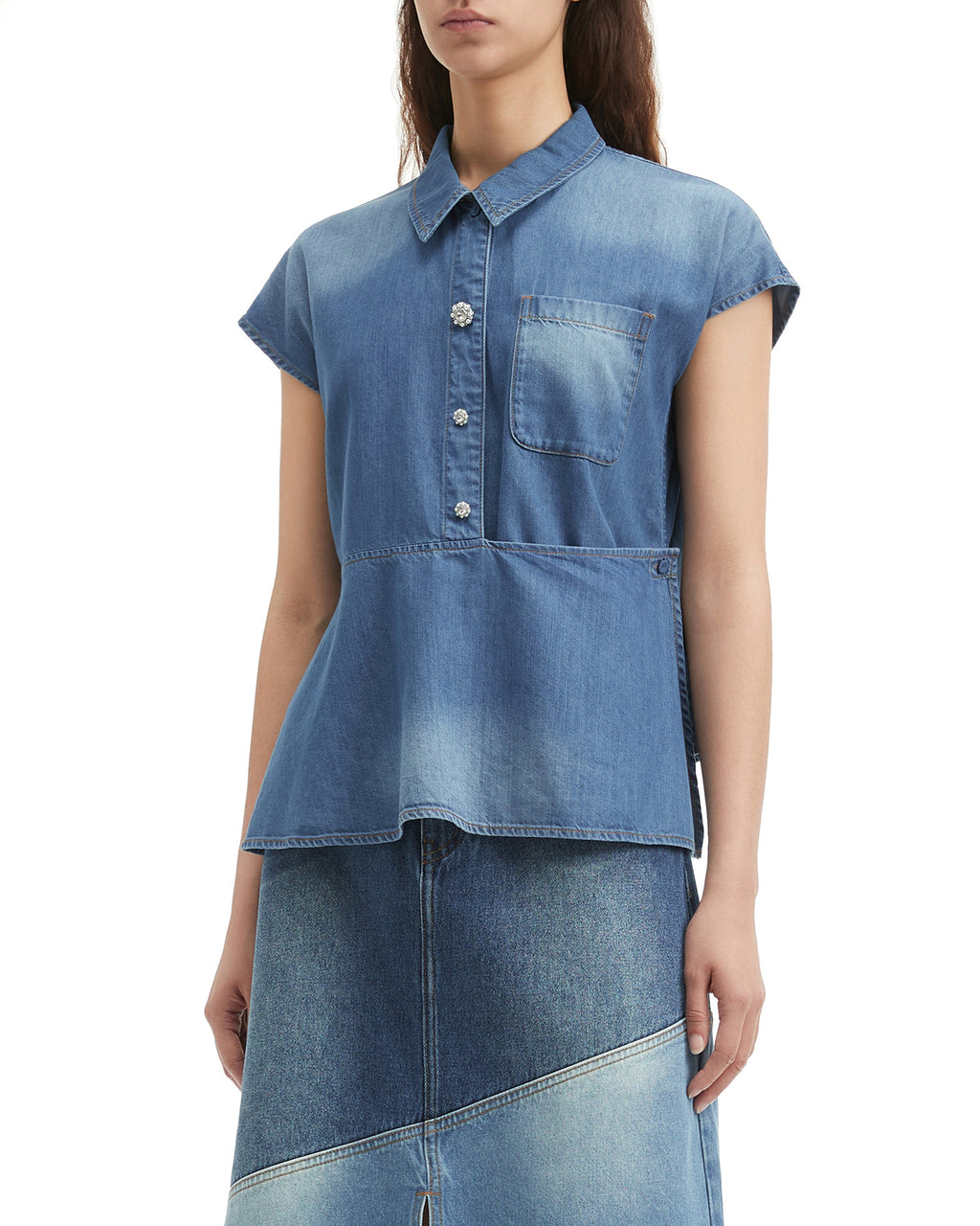 Denim blouse