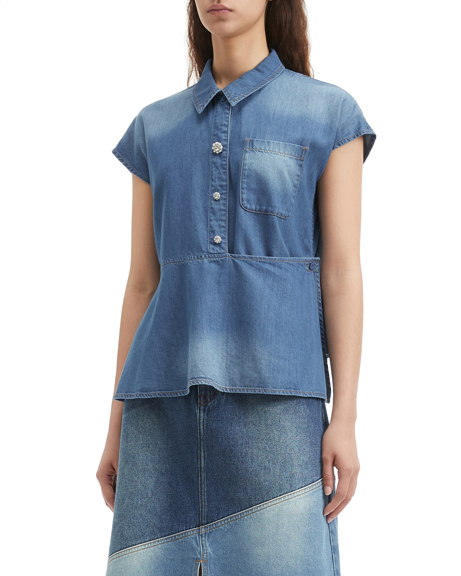 Denim blouse