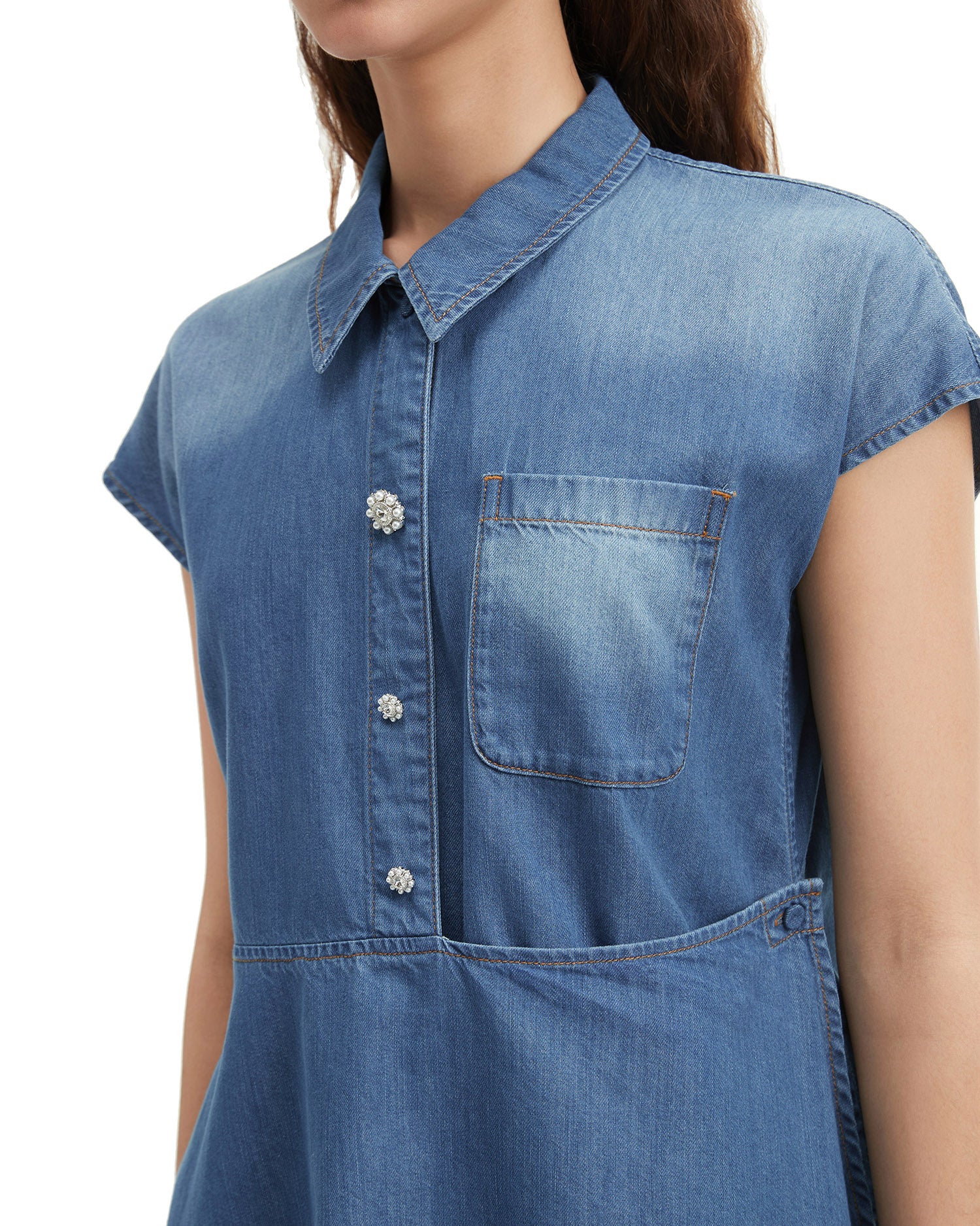 Denim blouse