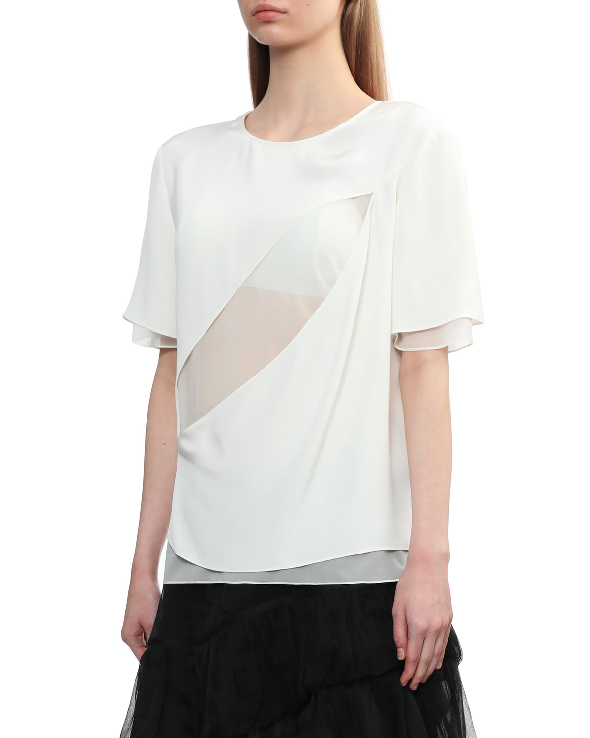 Layered cut out detail top
