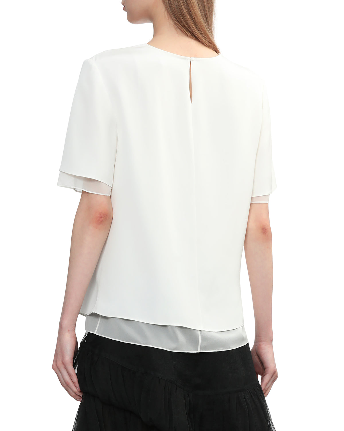 Layered cut out detail top