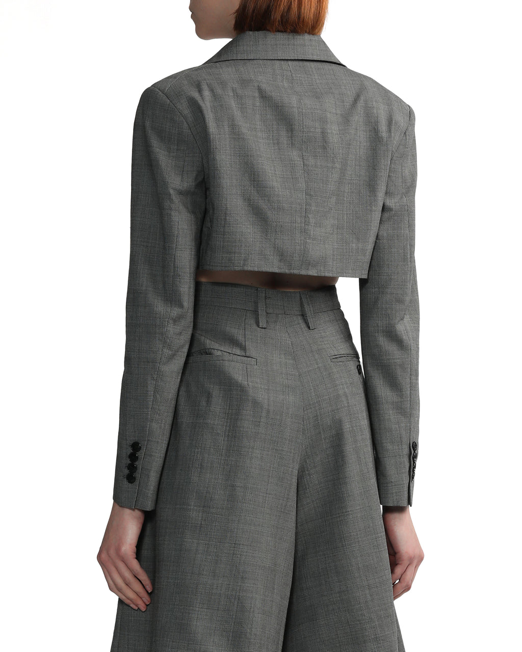 Front tie cropped blazer