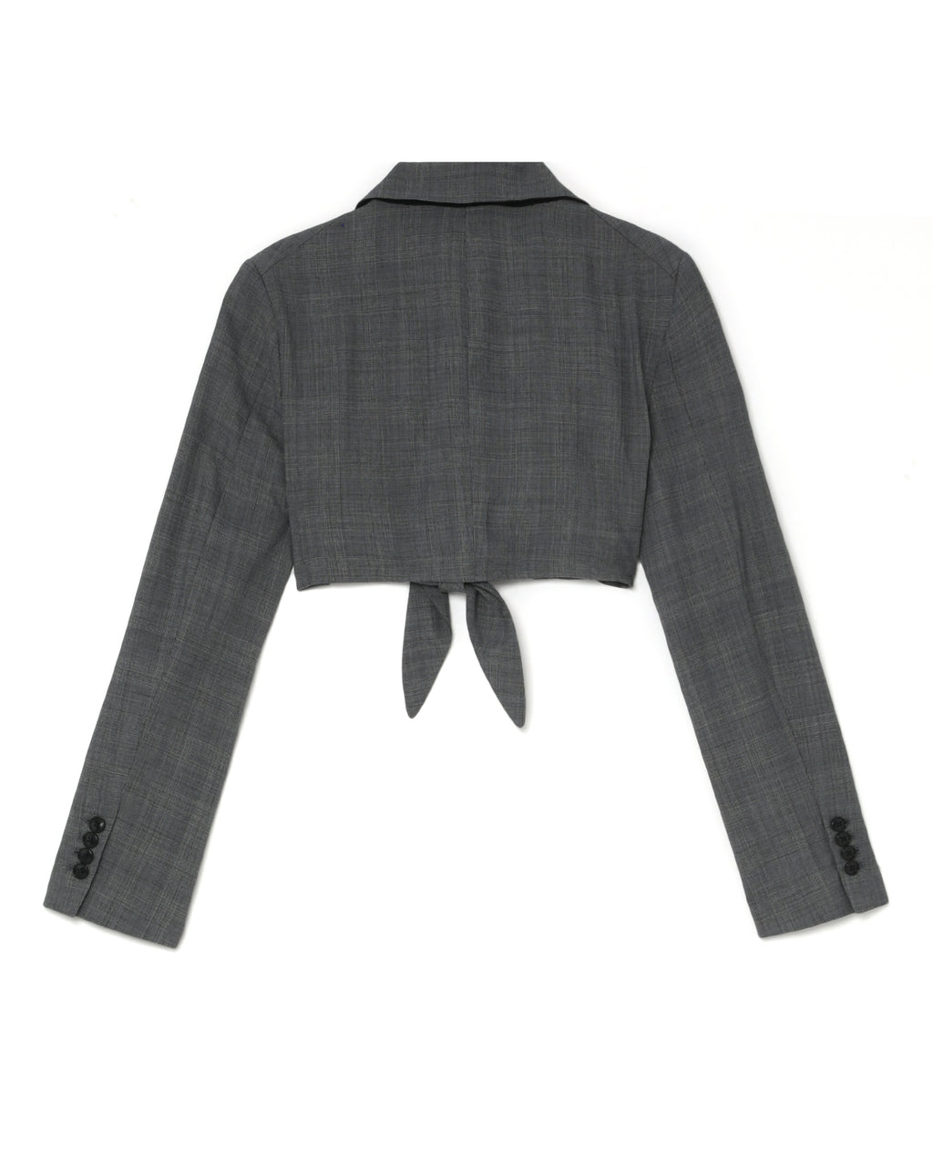Front tie cropped blazer