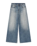 Faded wide leg jeans