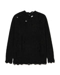 Oversized distressed sweater