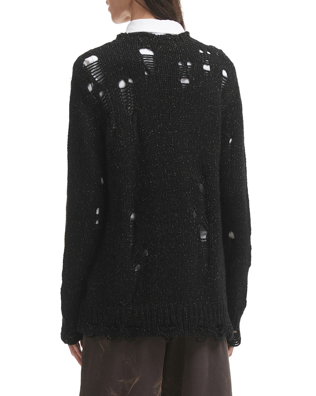 Oversized distressed sweater