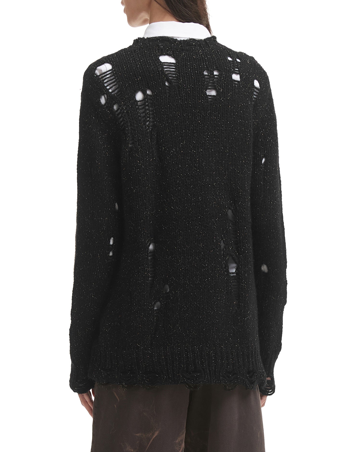 Oversized distressed sweater
