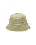 Raw edge bucket hat