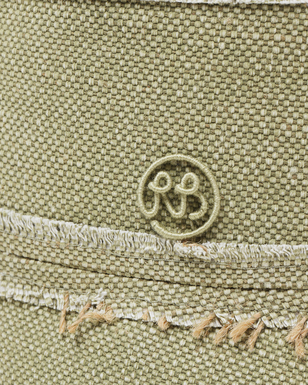 Raw edge bucket hat