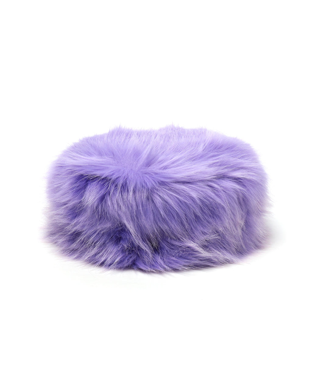 Faux-fur pillbox hat