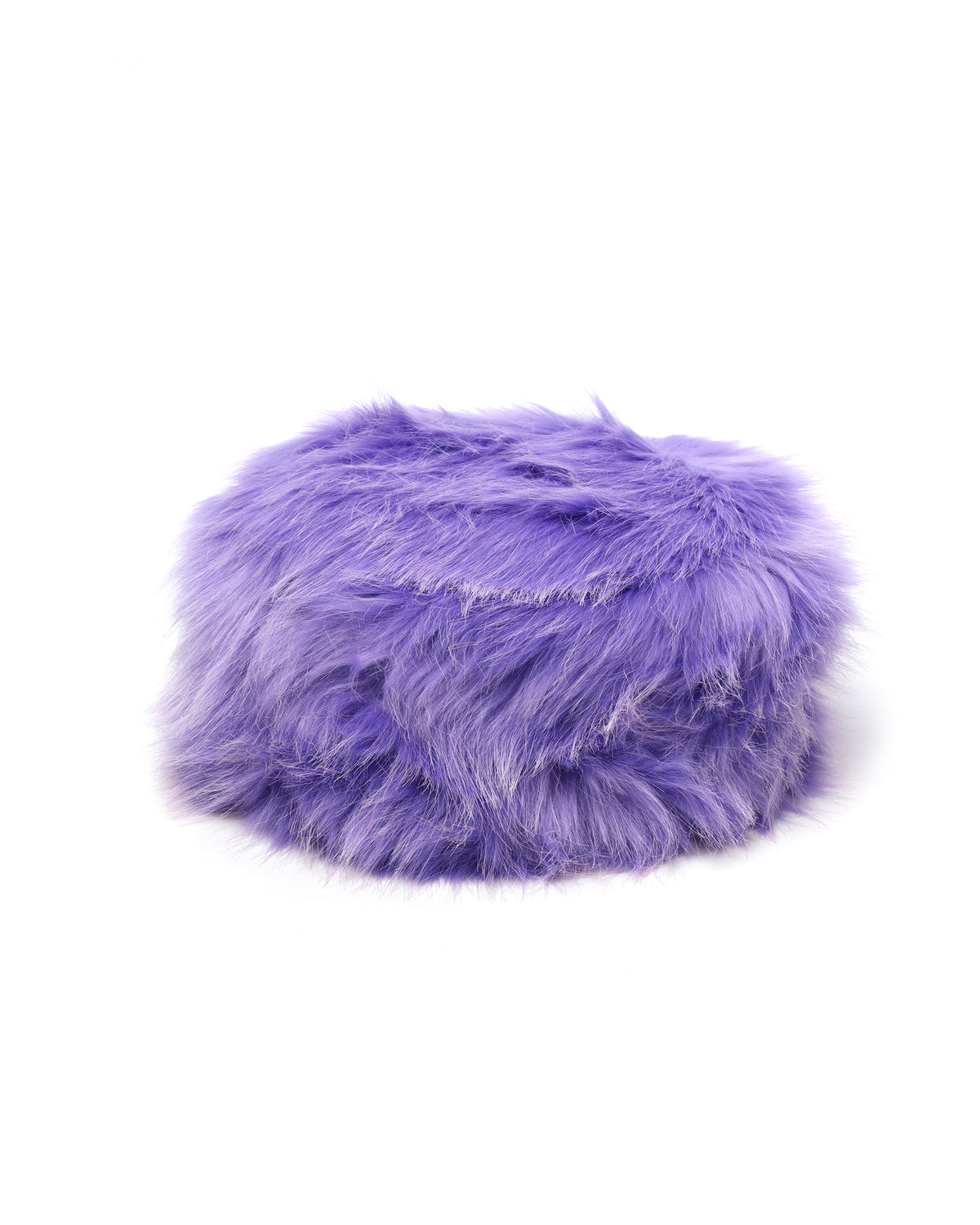 Faux-fur pillbox hat