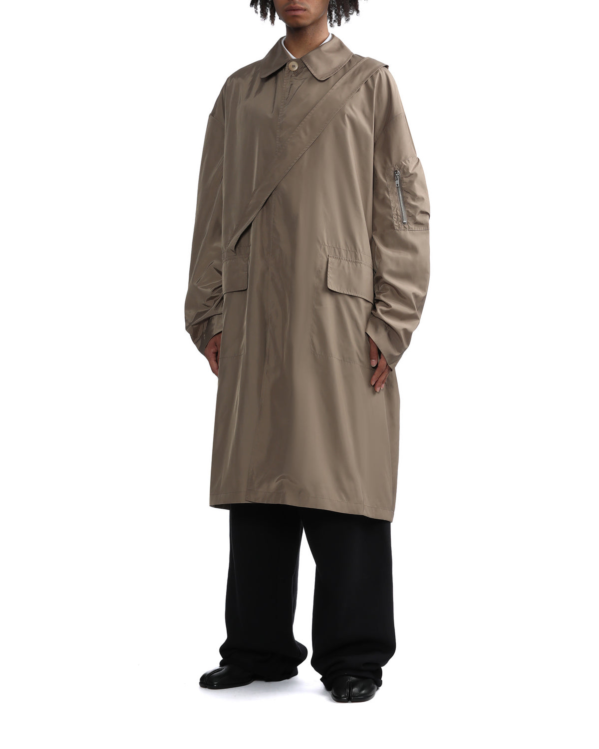 Raincoat with strap