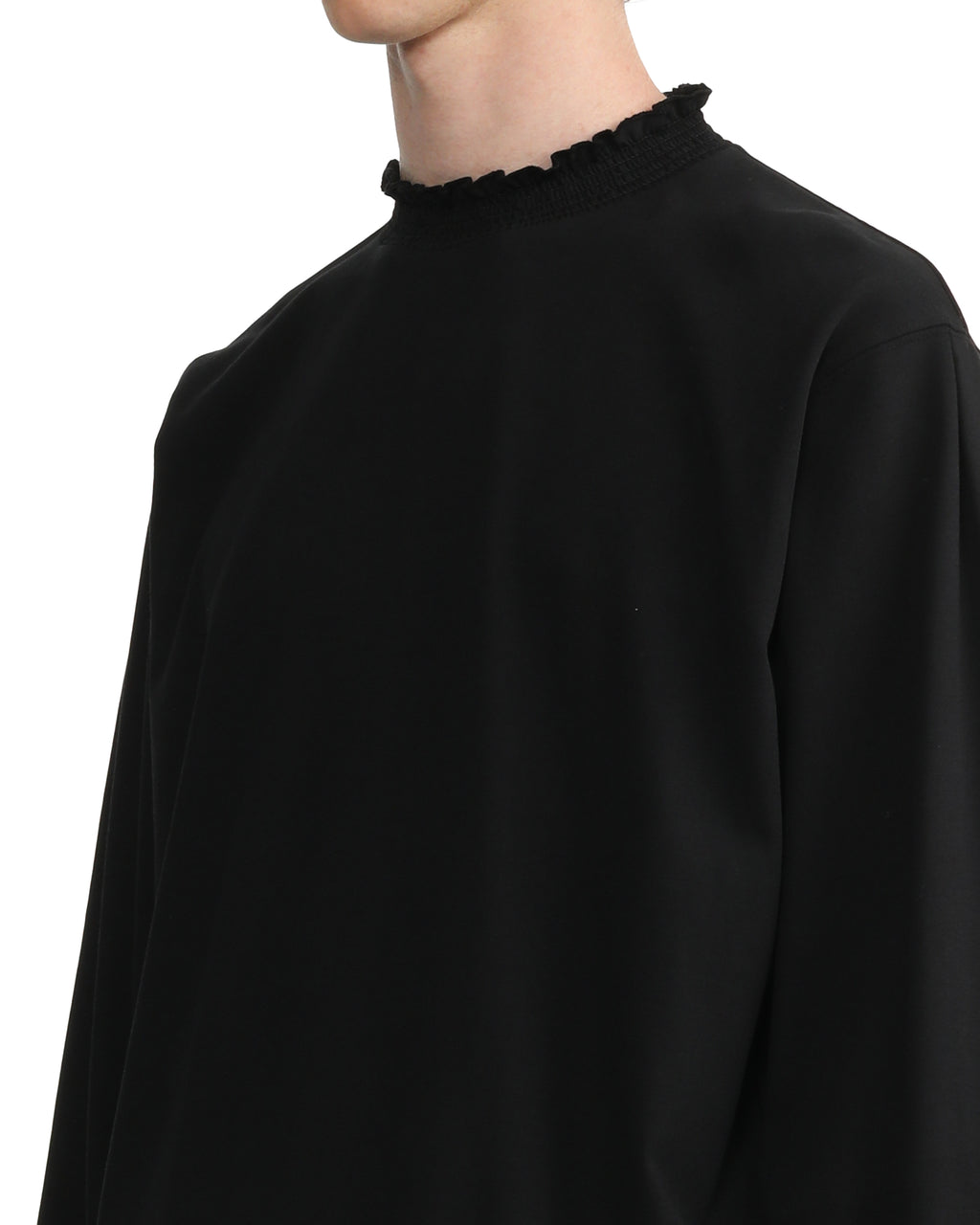 Ruffled neck top