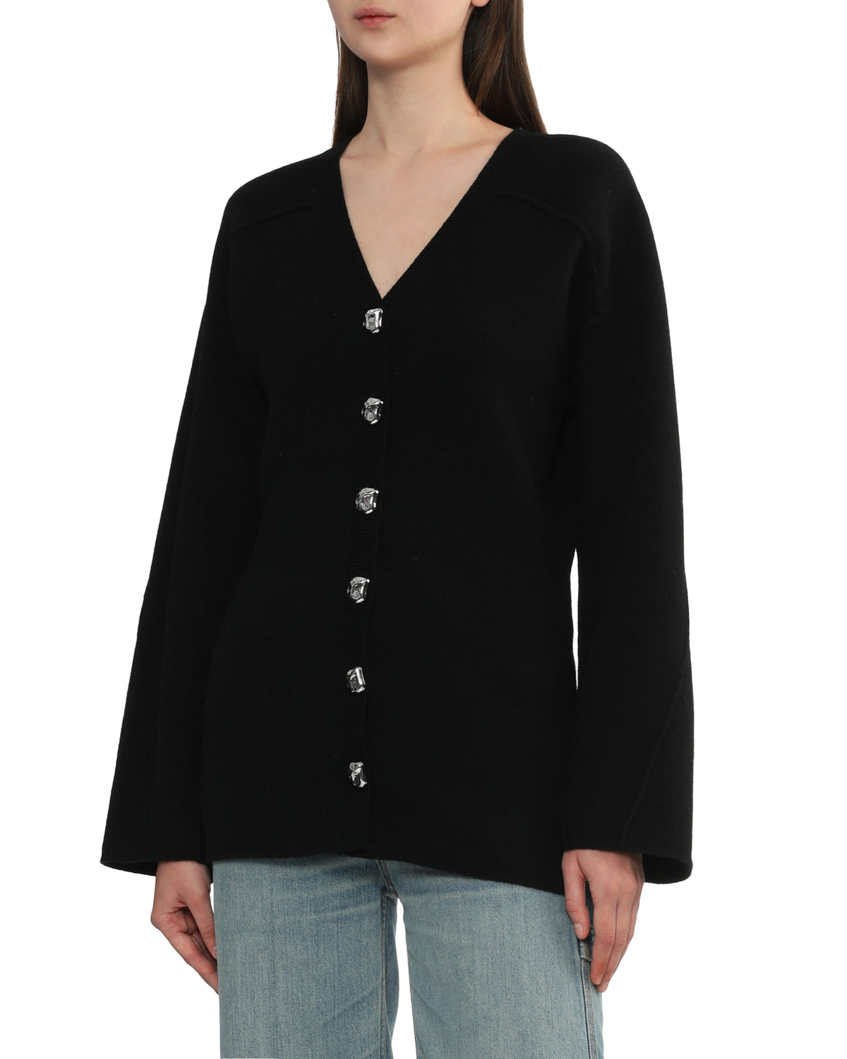 V-neck cardigan