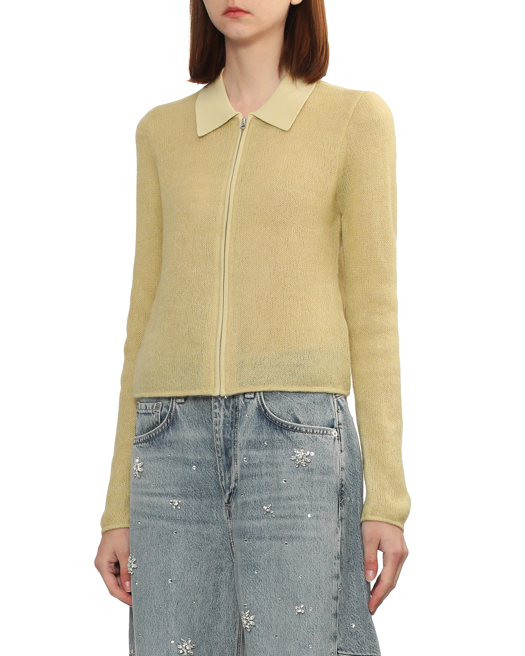 Zip-up cardigan