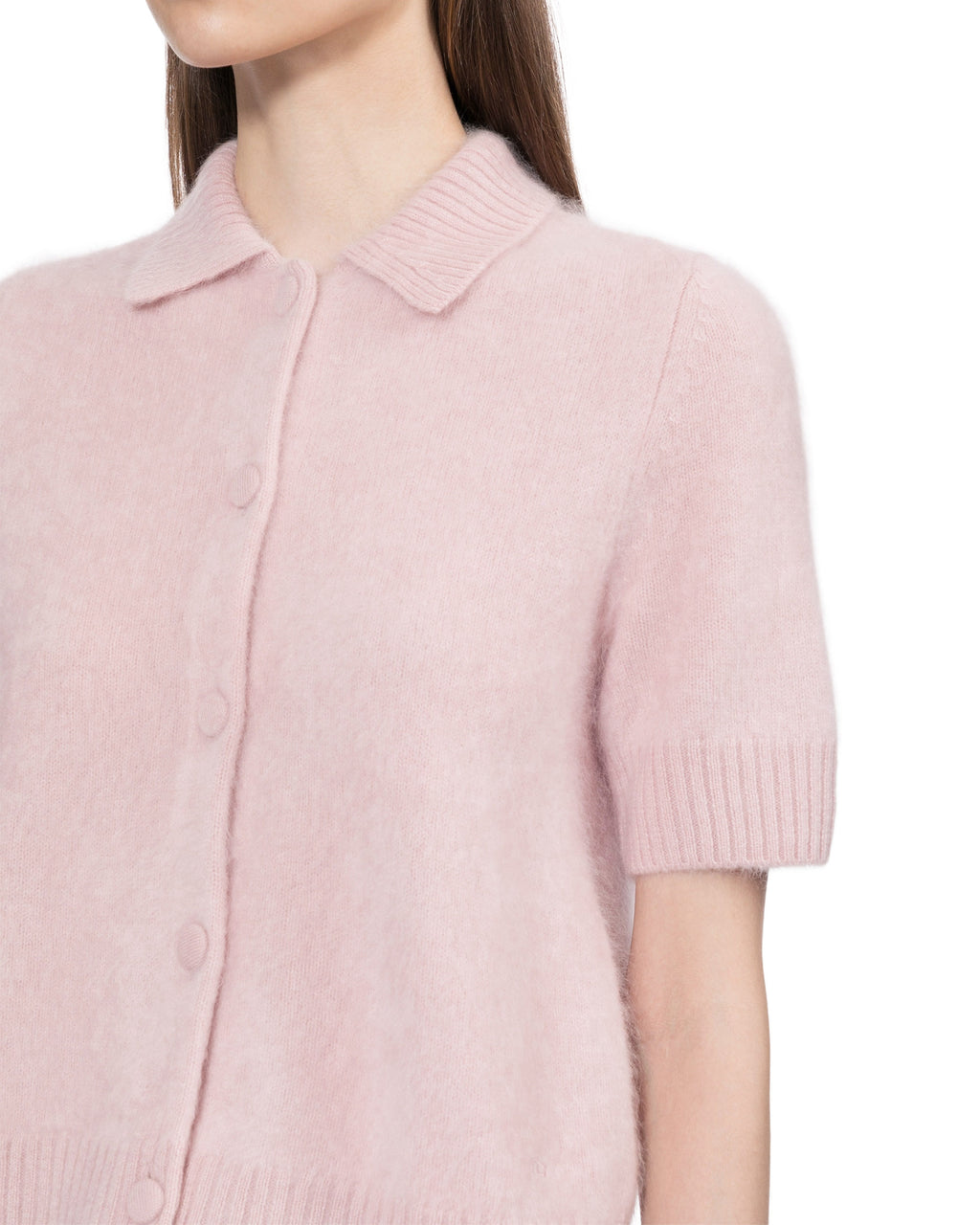 Short sleeve collared cardigan