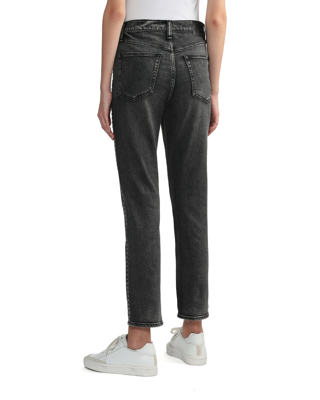 Stud embellished jeans