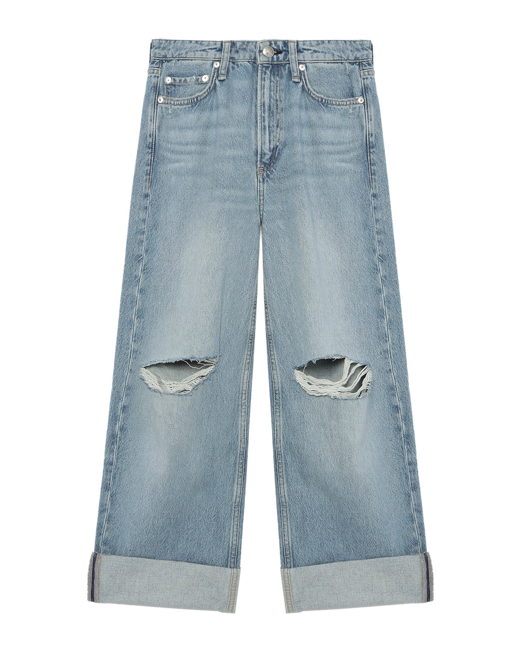 Ripped wide jeans