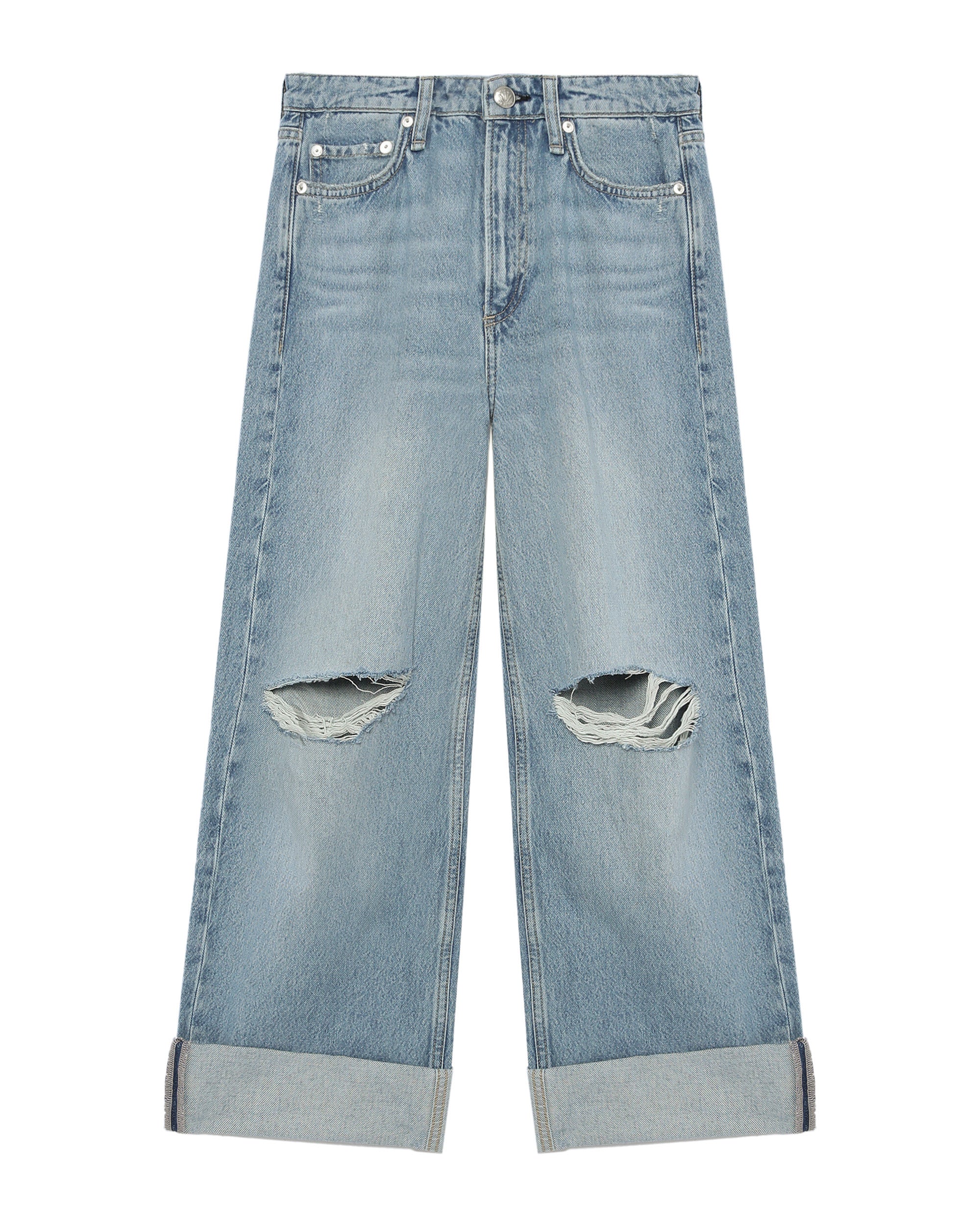 Ripped wide jeans