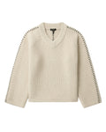 Textured knit sweater