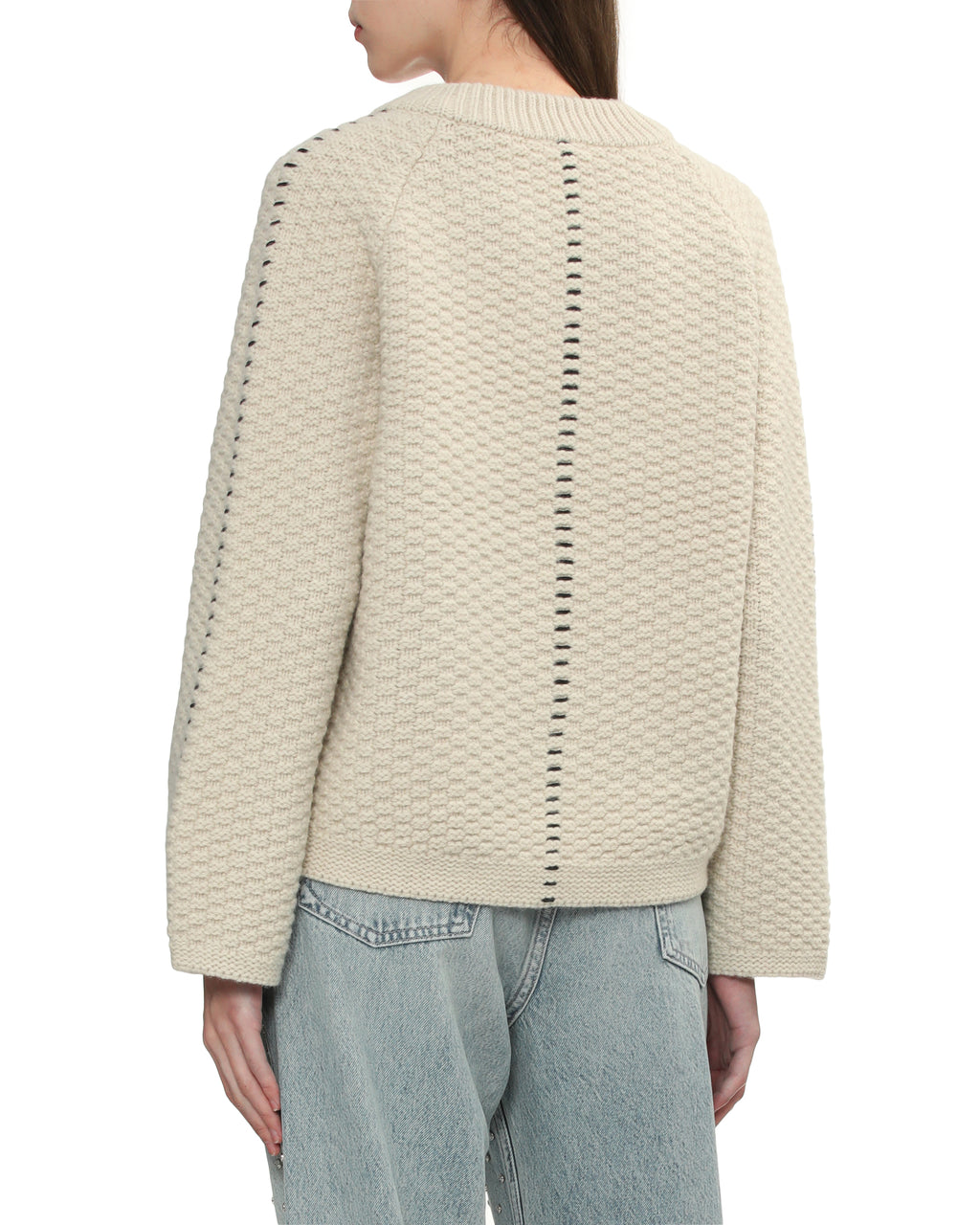 Textured knit sweater