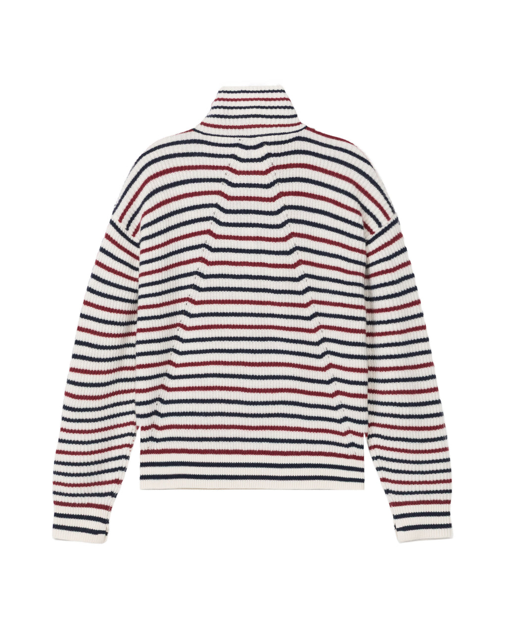 Half zip striped jumper